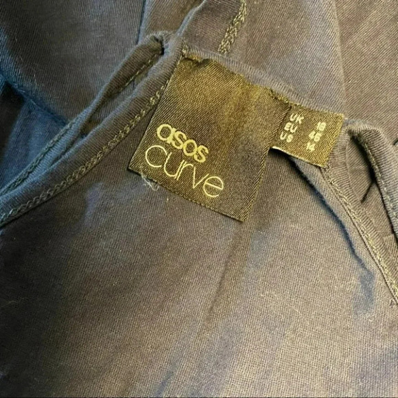 ASOS curve 14 Plus-size blue racer back tank top - Picture 4 of 5